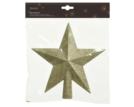Puntale Natalizio a Stella Glitterata Colore Oro Chiaro Light Gold Diametro 19cm | Kaemingk Puntale Natalizio a Stella Glitterata Colore Oro Chiaro Light Gold Diametro 19cm | Kaemingk